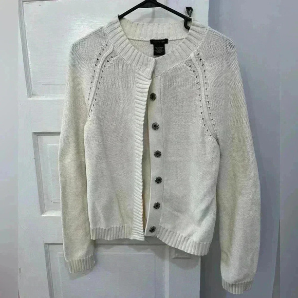 calvin Klein cream button down sweater - Picture 3 of 7